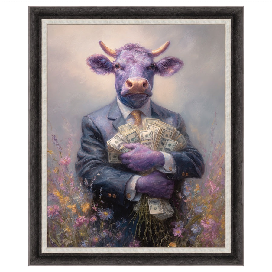 The Cash Cow Effect Framed Limited Edition Print by Boid