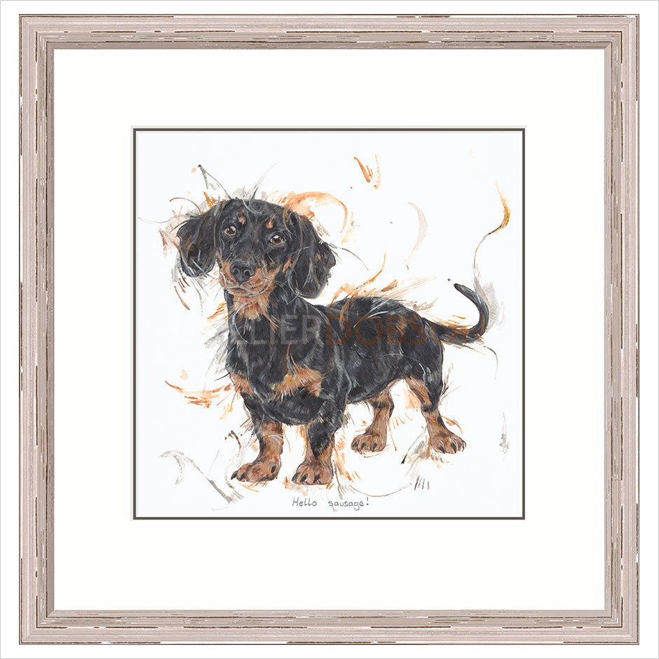 Hello Sausage Framed Limited Edition print by Aaminah Snowdon