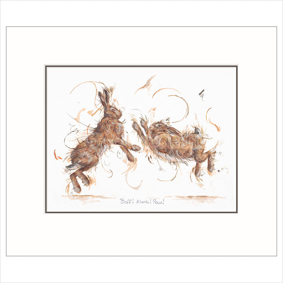 Boff! Klonk! Pow! Mounted Limited Edition print by Aaminah Snowdon