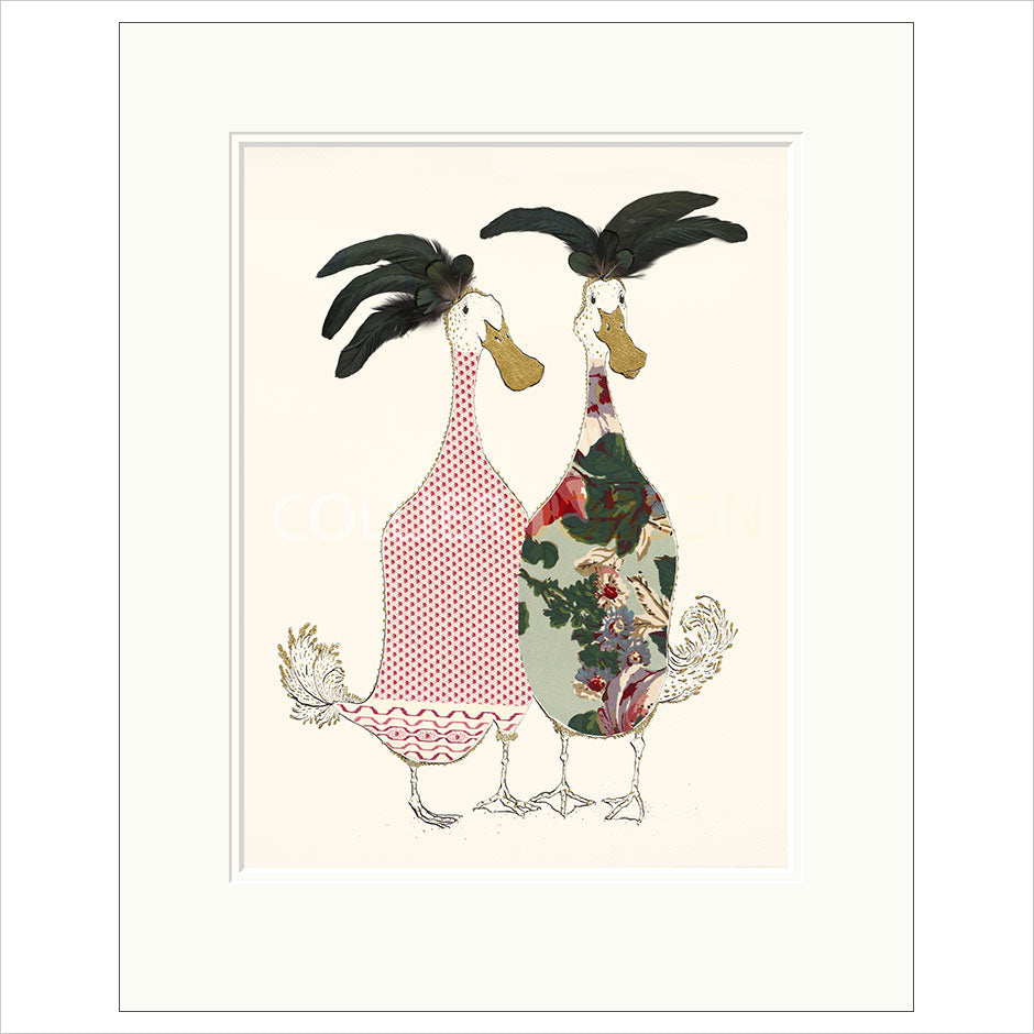 Side Parting Mounted Limited Edition Print by Anna Wright