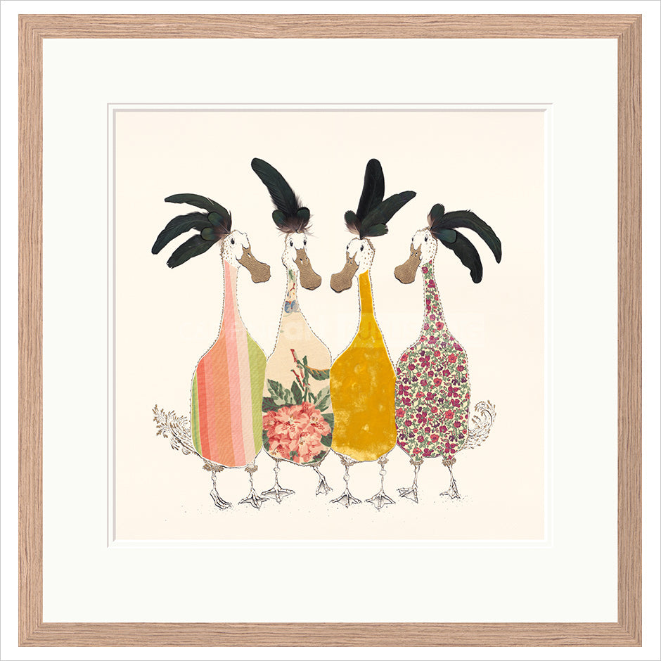 Gossip Girls Framed (option 2) Limited Edition Print by Anna Wright