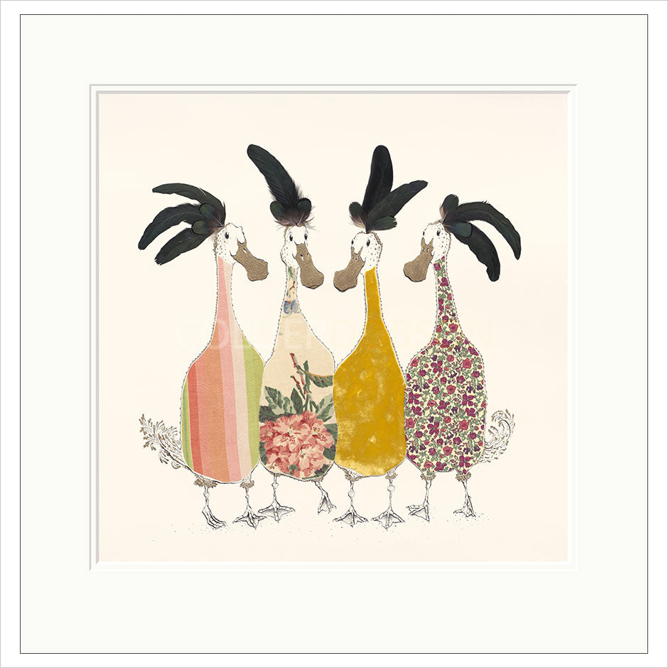 Gossip Girls Mounted Limited Edition Print by Anna Wright