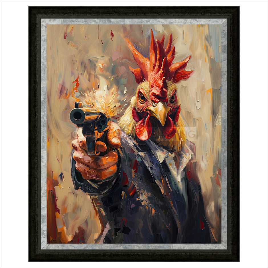 Cock Shot Framed Limited Edition Print by Boid
