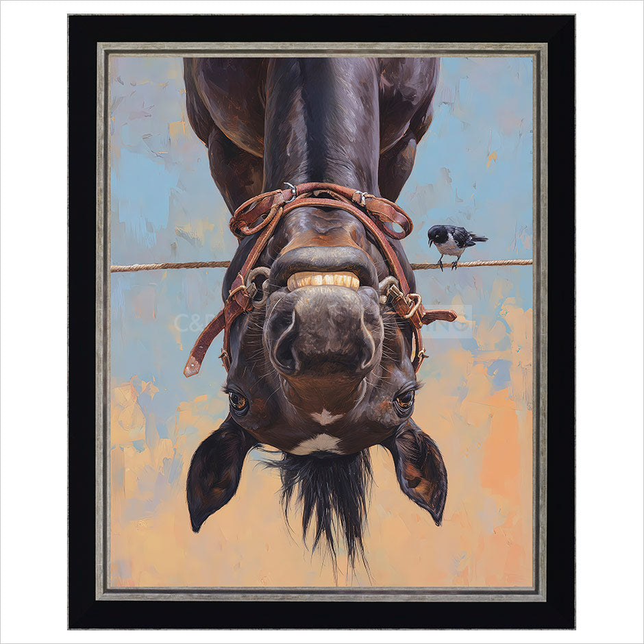 Hung Like a Horse Framed Artist's Proof Print by Boid