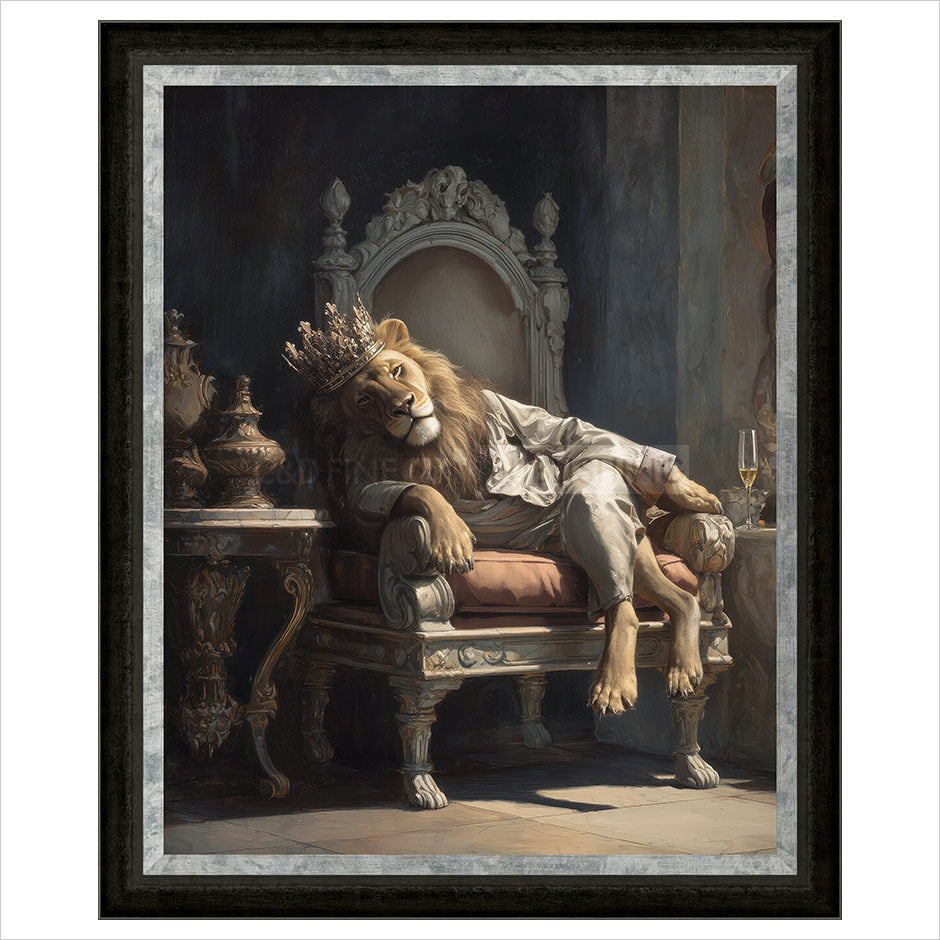 Just Lion Around Framed Limited Edition Print by Boid