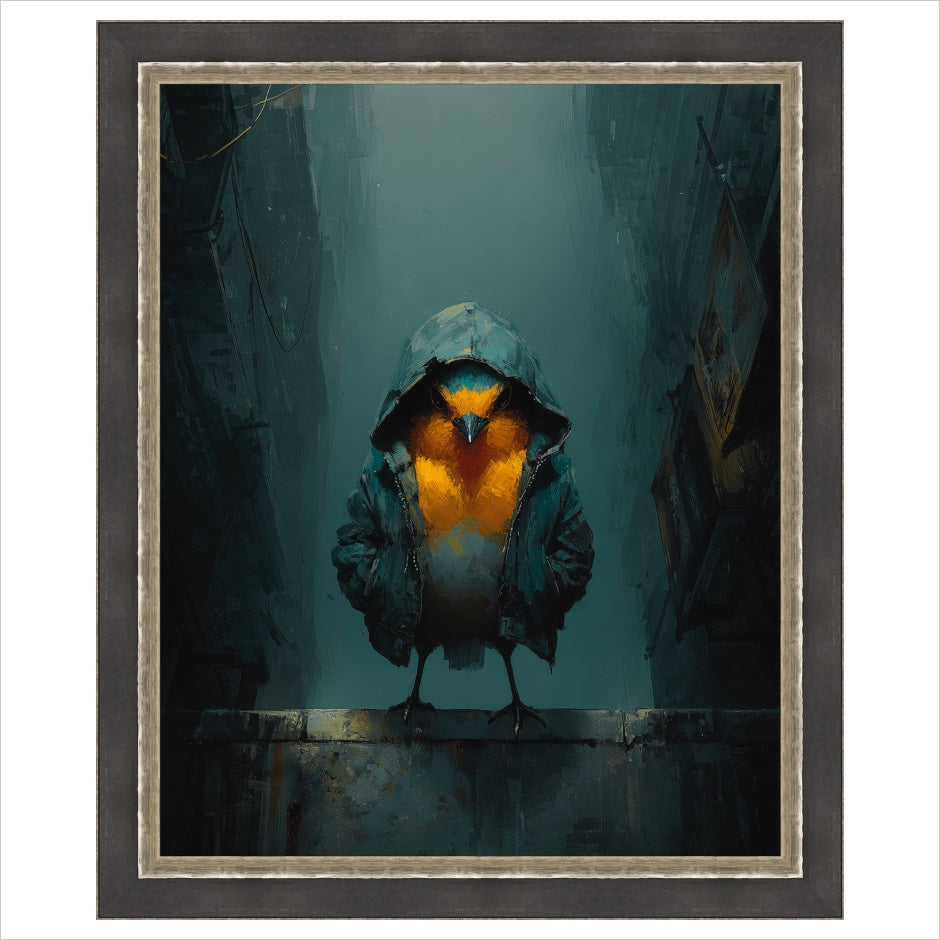 Robin in the Hood Framed Artist's Proof Canvas Print