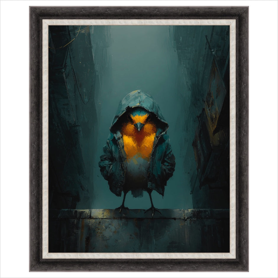 Robin in the Hood Framed limited edition print by Boid