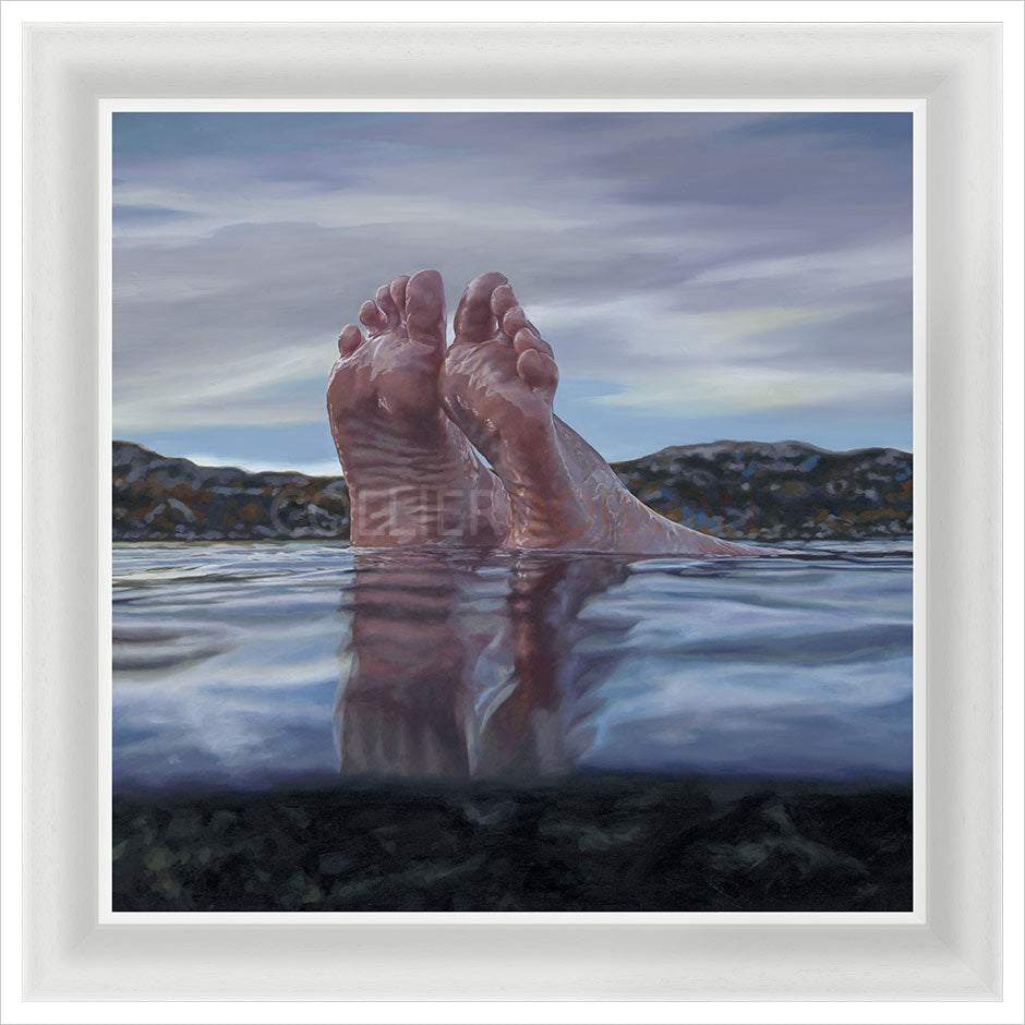 Cold Water Toes Framed Limited Edition Print by Corinne Young