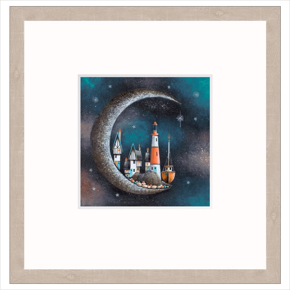 Harbour Moon Framed Limited Edition Print by Gary Walton
