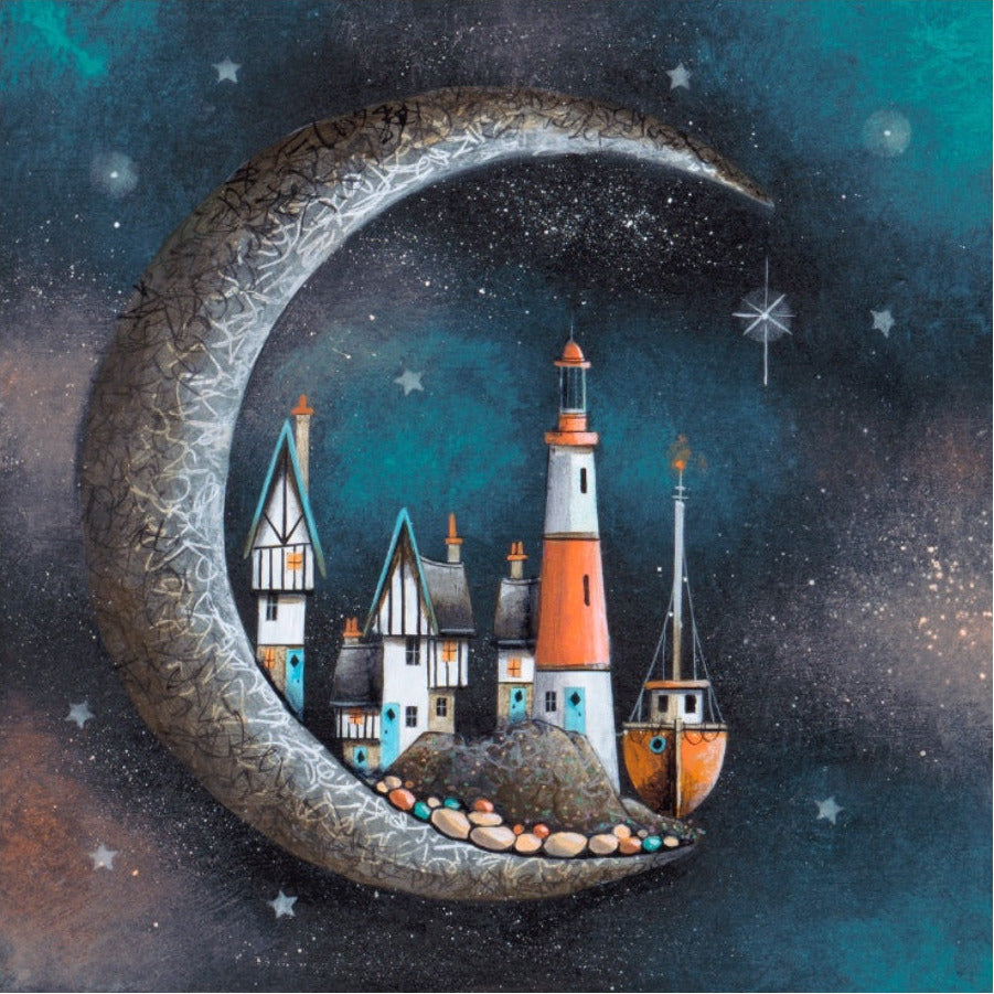 Harbour Moon Limited Edition Print by Gary Walton