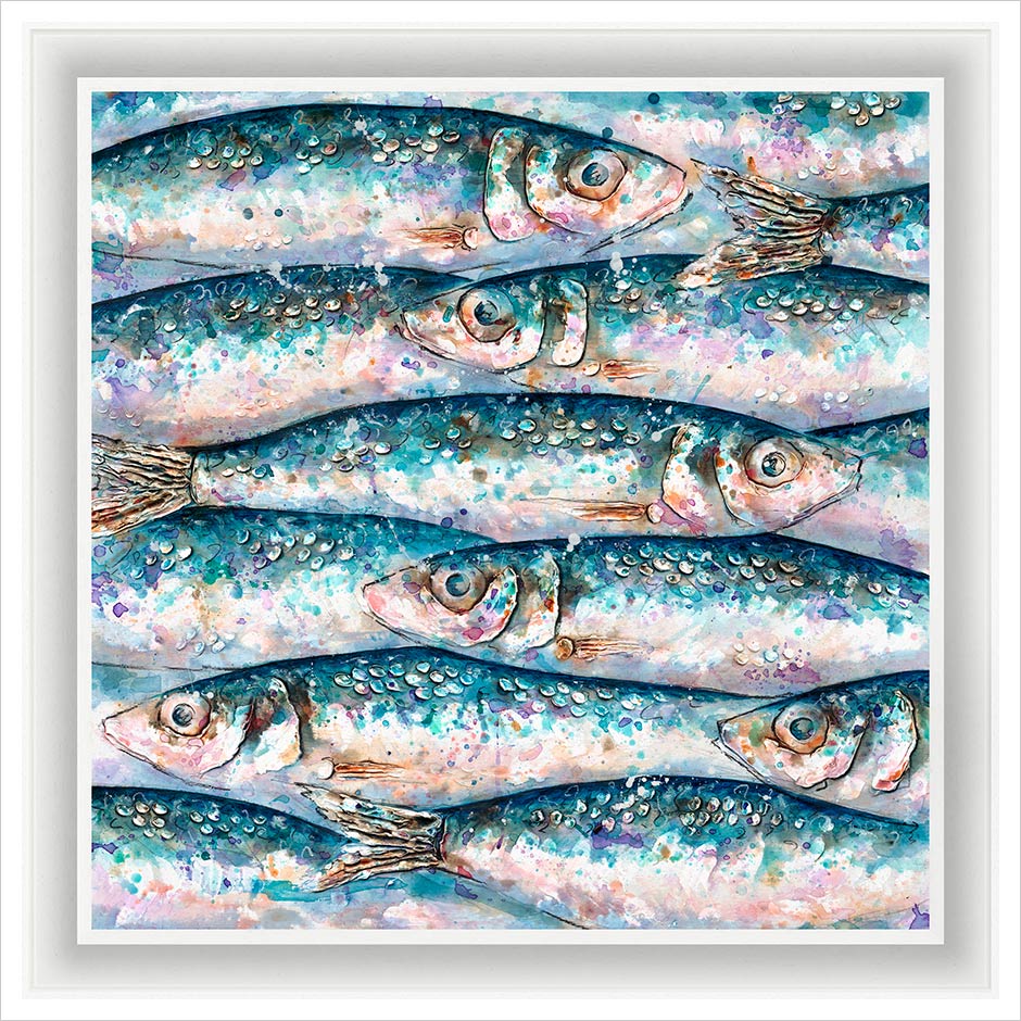 North Atlantic Herring Framed Limited Edition Print by Giles Ward