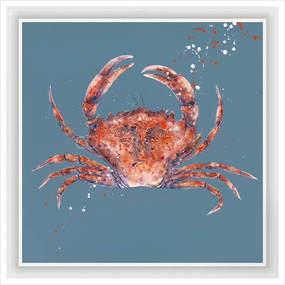 Red Crab Framed limited Edition print by Giles Ward