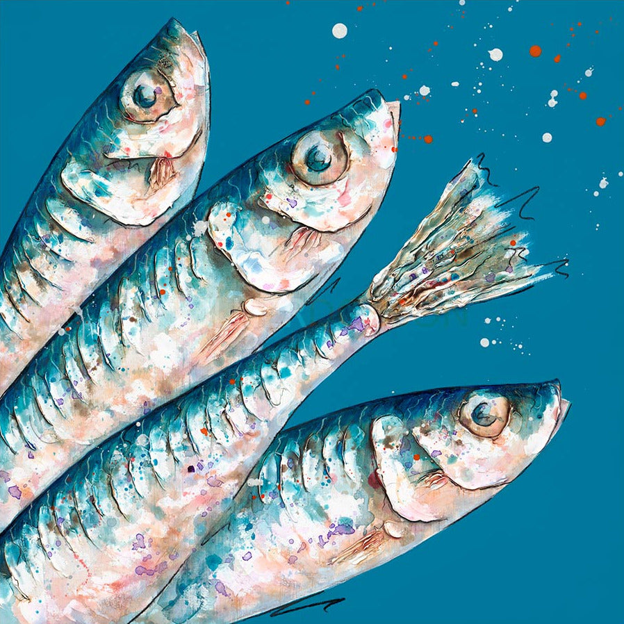 Four Sardines Limited Edition Print by Giles Ward