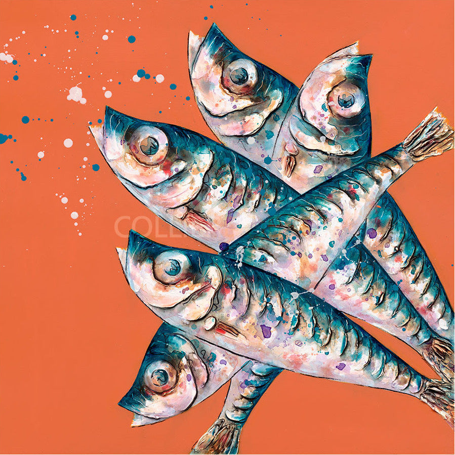 Five Sprats Limited Edition Print by Giles Ward