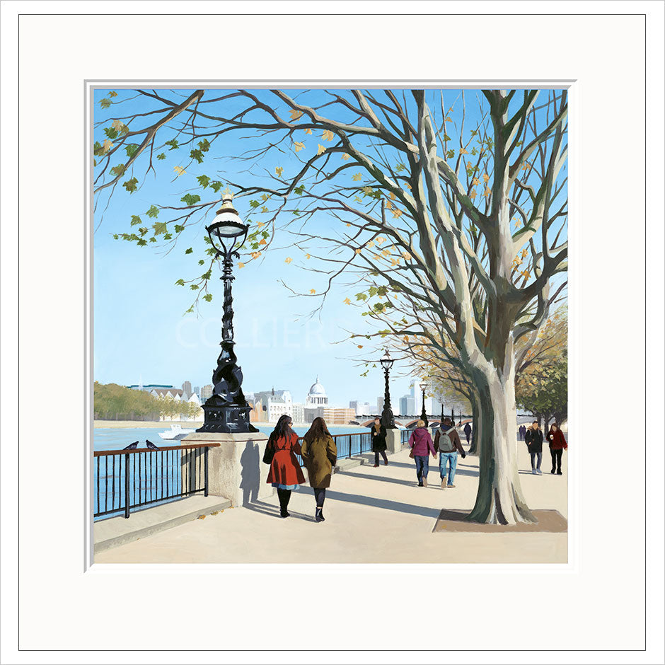 Late Autumn Stroll Mounted Limited Edition Print by Jo Quigley