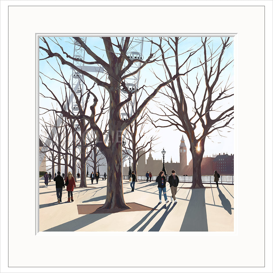 Warm Winter Glow Mounted Limited Edition Print bu Jo Quigley