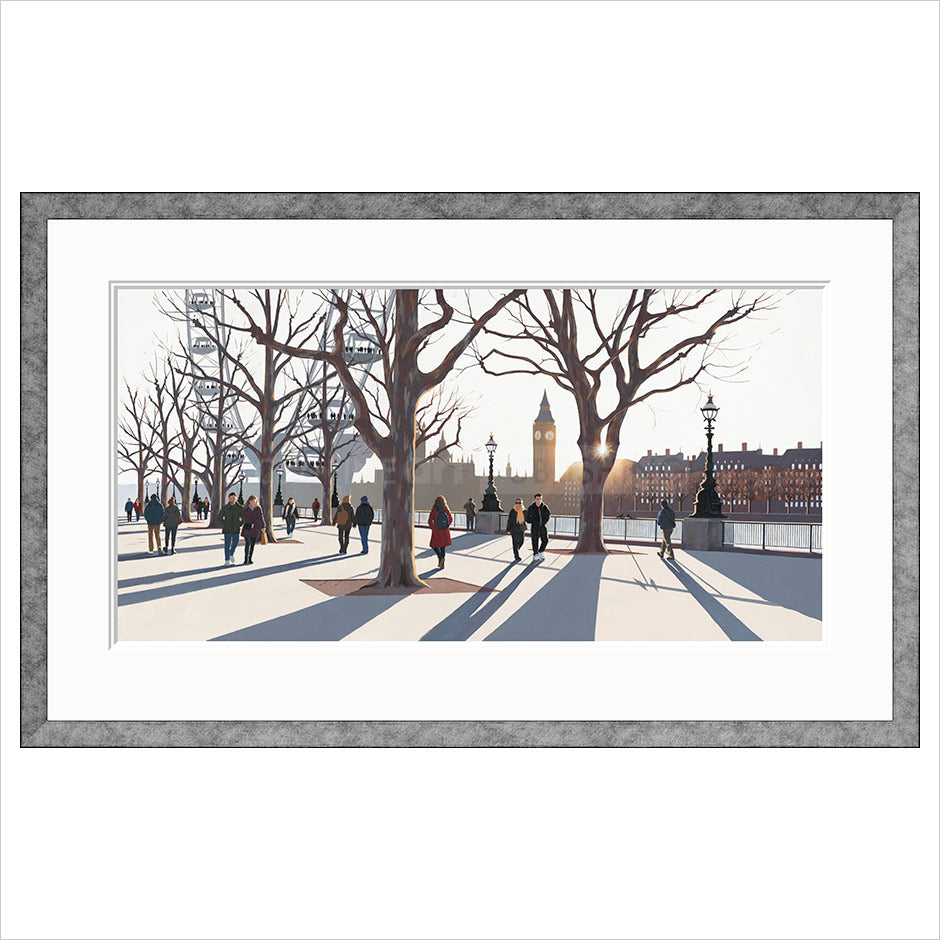 Sunset Over Parliament Framed Limited Edition Print b y Jo Quigley