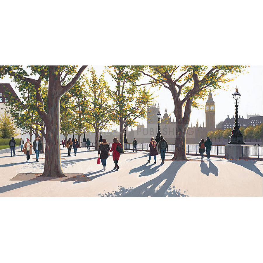 Early Autumn, South Bank Limited Edition print by Jo Quigley