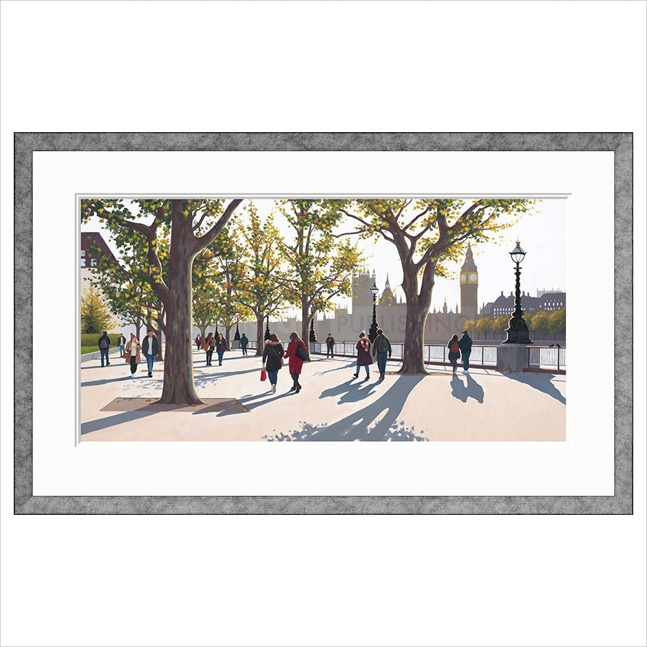 Early Autumn, South Bank Framed Limited Edition print by Jo Quigley