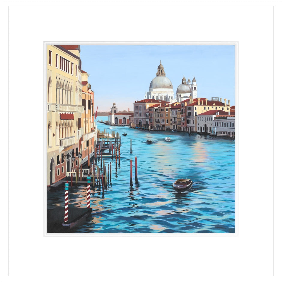 The Grand Canal, Venice Mounted limited Edition Print by Jo Quigley