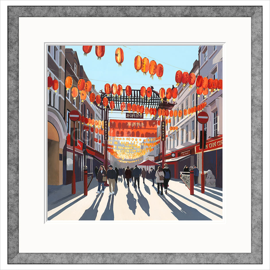 Evening Sun, Chinatown Framed Limited Edition Print by Jo Quigely