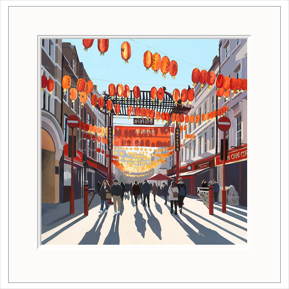 Evening Sun, Chinatown Mounted Limited Edition print by Jo Quigley