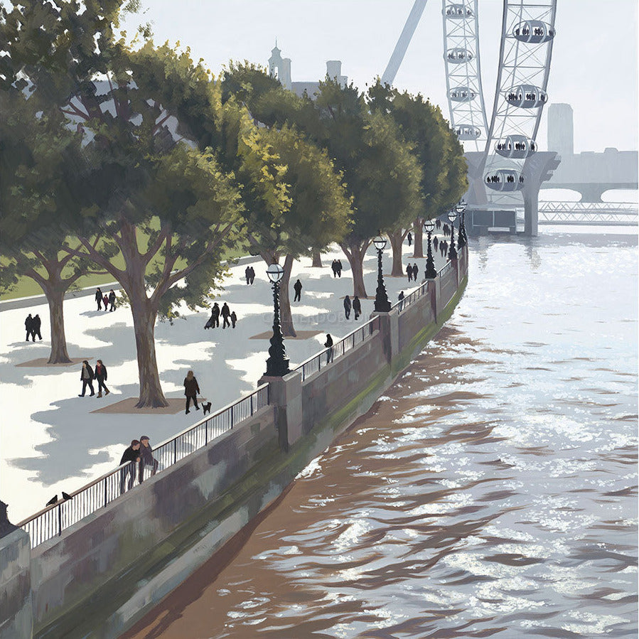 South Bank, Spring Limited Edition Print by Jo Quigley
