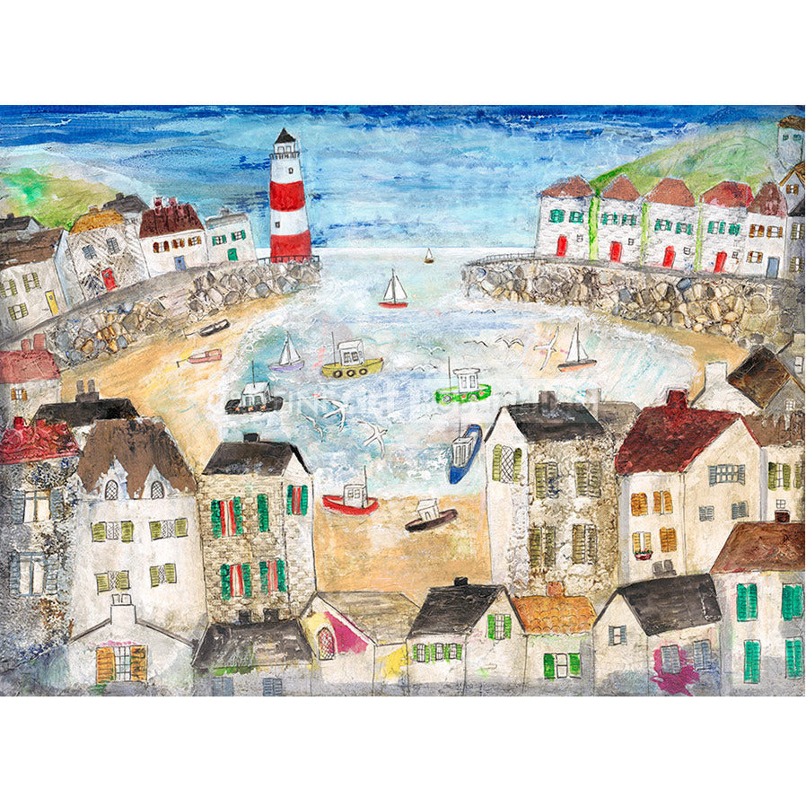 Harbour Light House Limited Edition Print by Rosa Sepple