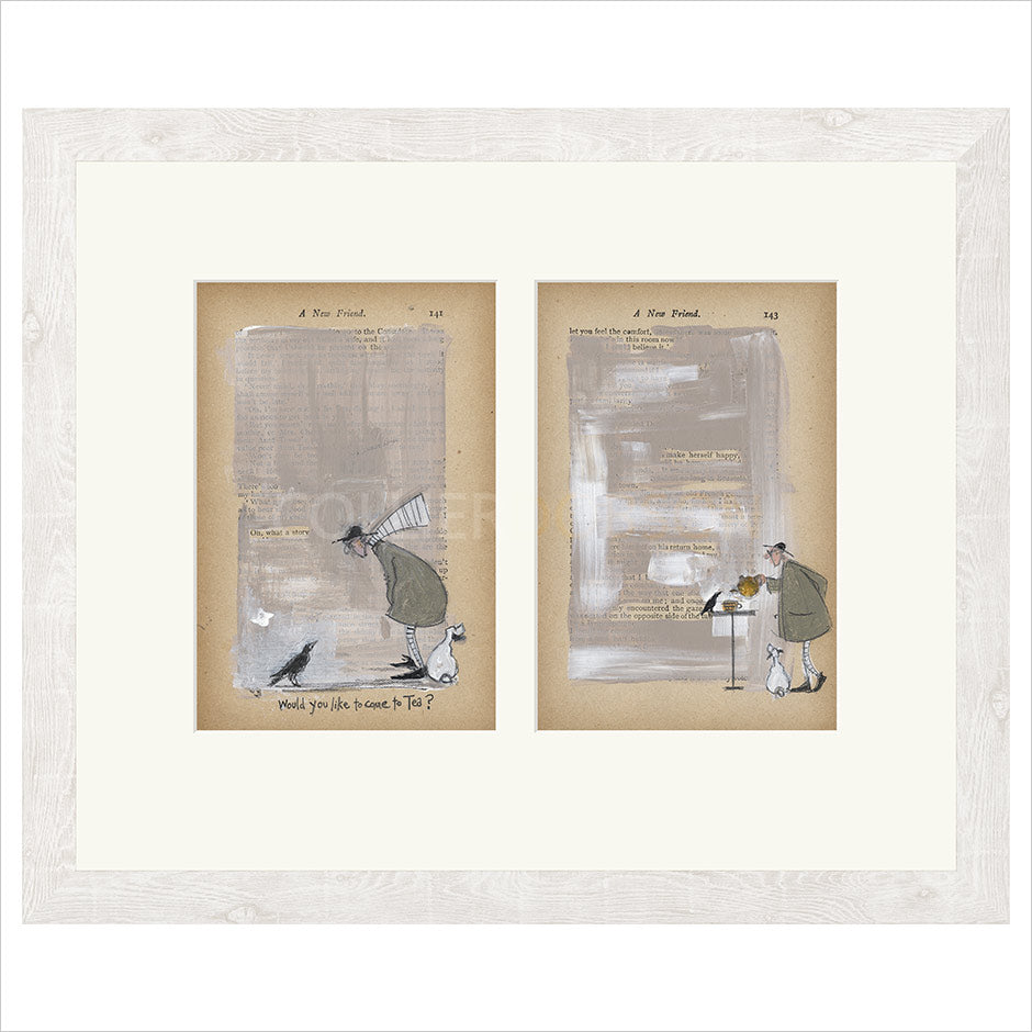 A New Friend Framed Limited Edition Print by Sam Toft