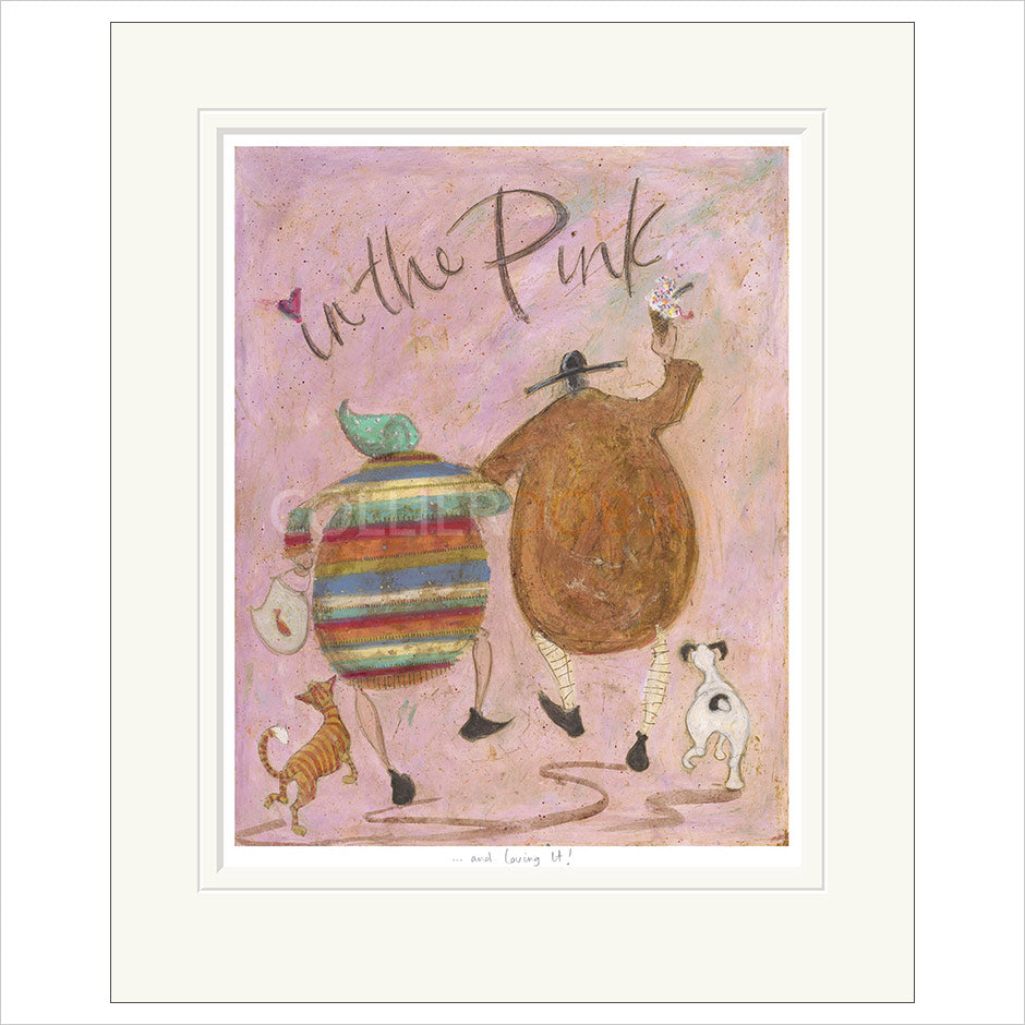 In the Pink...and Loving it! Mounted Limited Edition Print by Sam Toft