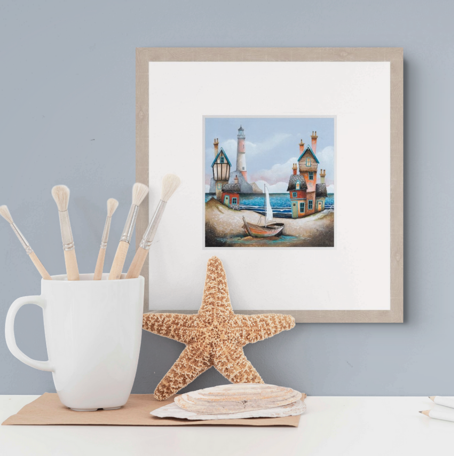 The Blue Lagoon by Gary Walton in a cool coastal themed setting