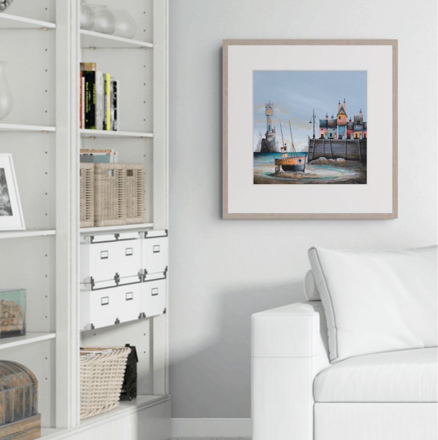 Time and Tide by Gary Walton in a bright and airy living room setting