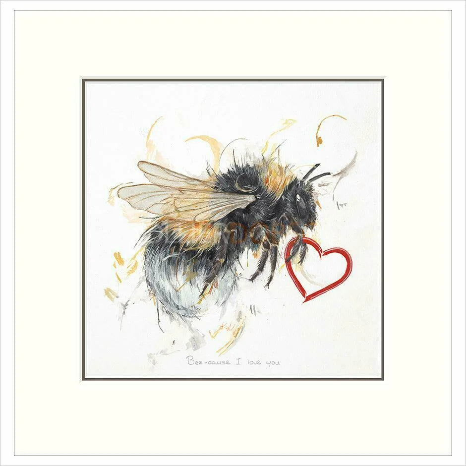 Bee-cause I Love You Mounted Limited Edition print by Aaminah Snowdon