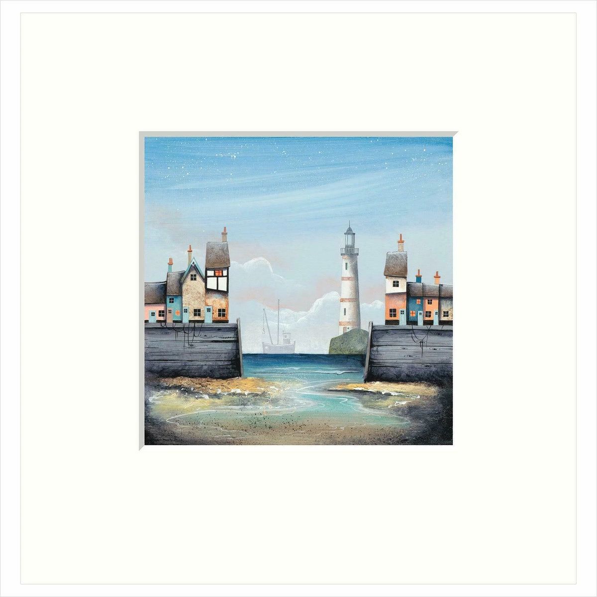 The Distant Trawler Mounted Limited Edition Print by Gary Walton
