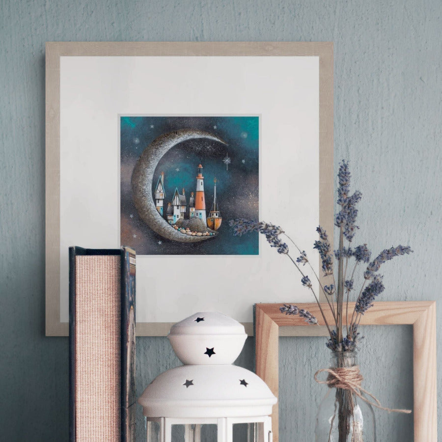 Harbour Moon by Gary Walton in a relaxed rustic setting
