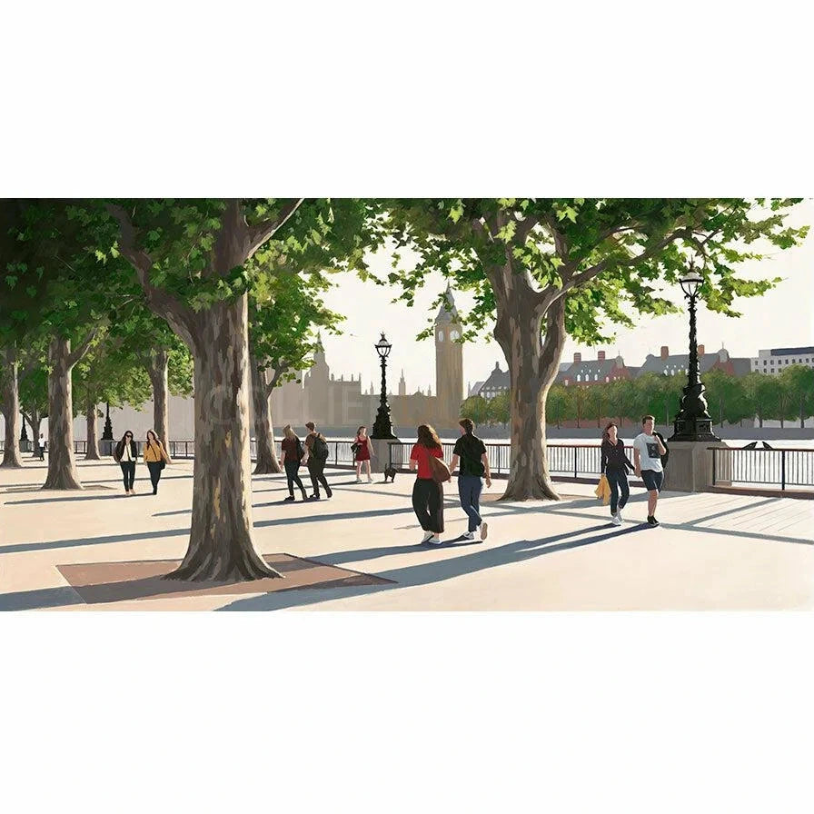 September Afternoon, South Bank Limited Edition Print by Jo Quigley