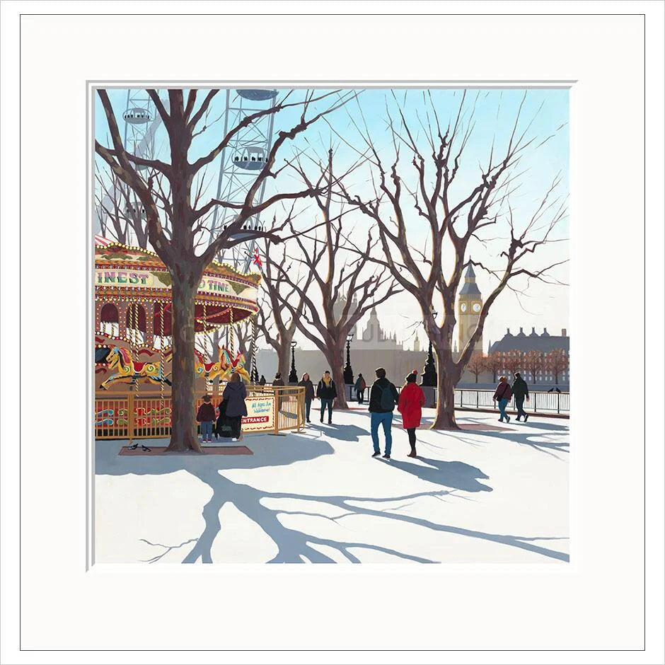 Carousel II Mounted Limited Edition Print by Jo Quigley