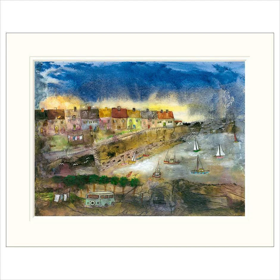 Camper Van Mounted Limited Edition print by Rosa Sepple