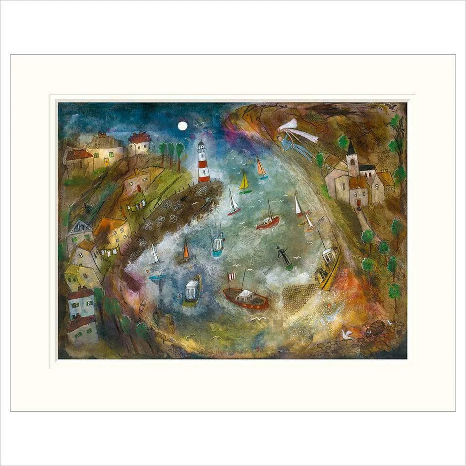 Harbour Life Mounted Limited Edition print by Rosa Sepple