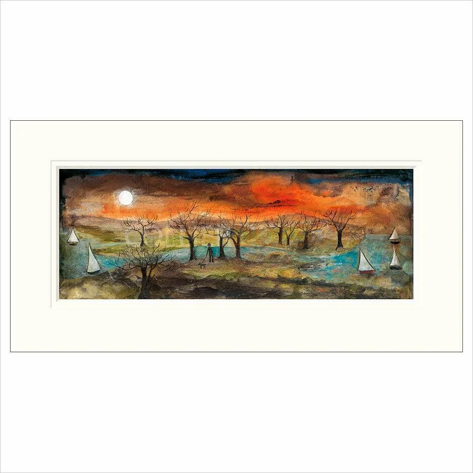 Red Sky in the Morning Mounted Limited Edition Print by Rosa Sepple