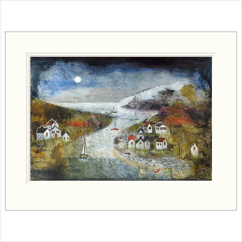 Riverside Dwellings Mounted Limited Edition print by Rosa Sepple