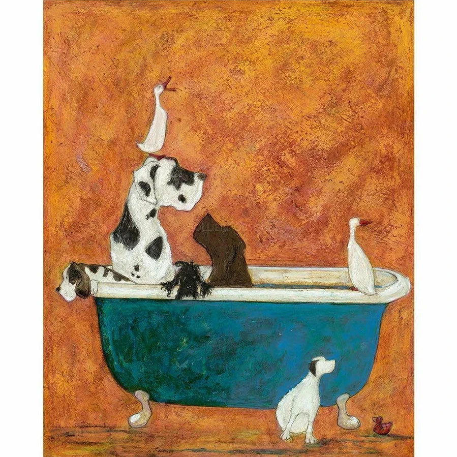 Big Dog Bath Limited Edition Print by Sam Toft