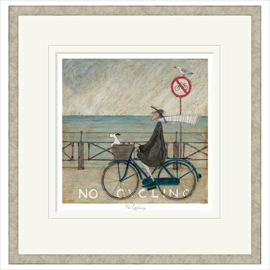 No Cycling Framed Limited Edition Print by Sam Toft