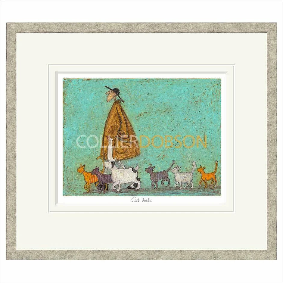 Cat Walk Framed Limited Edition Print by Sam Toft