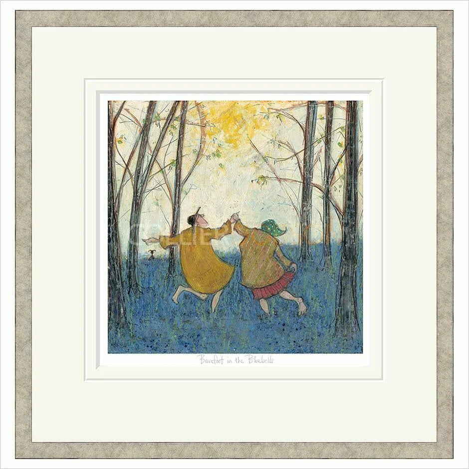 Barefoot in the Bluebells Framed Limited Edition Print by Sam Toft
