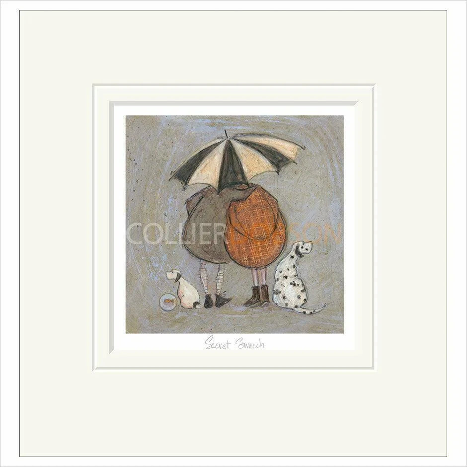 Secret Smooch Mounted Limited Edition Print by Sam Toft