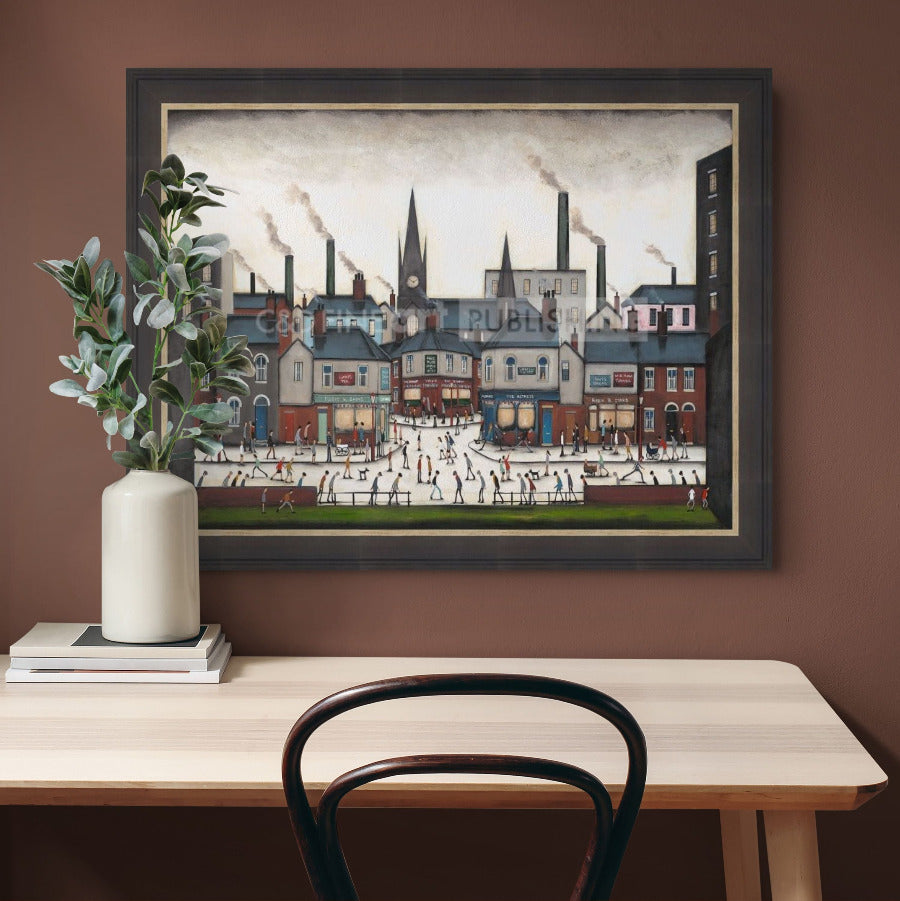 Ten to Two by Sean Durkin in a dark rust red dining room setting