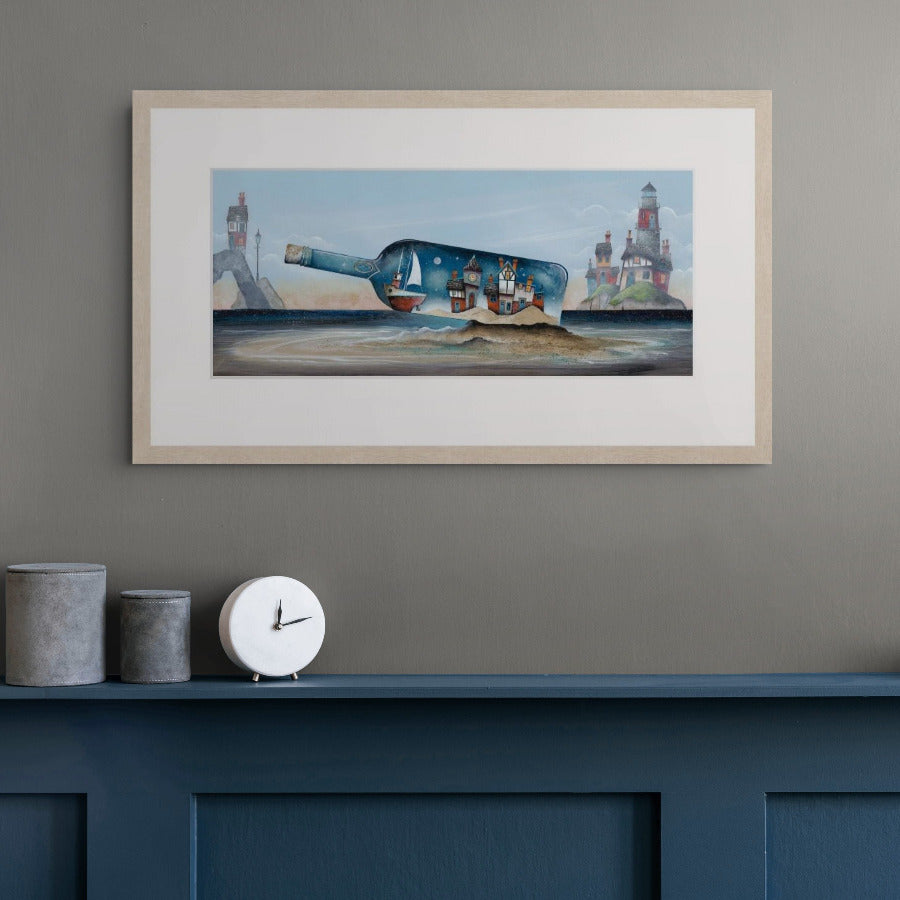 The Clock Tower by Gary Walton in a dark blue themed setting